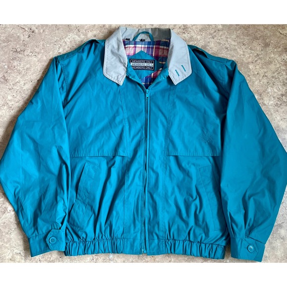 Members Only Teal Jacket Men's Size Medium Lightweight Windbreaker Classic Korea - Picture 2 of 12